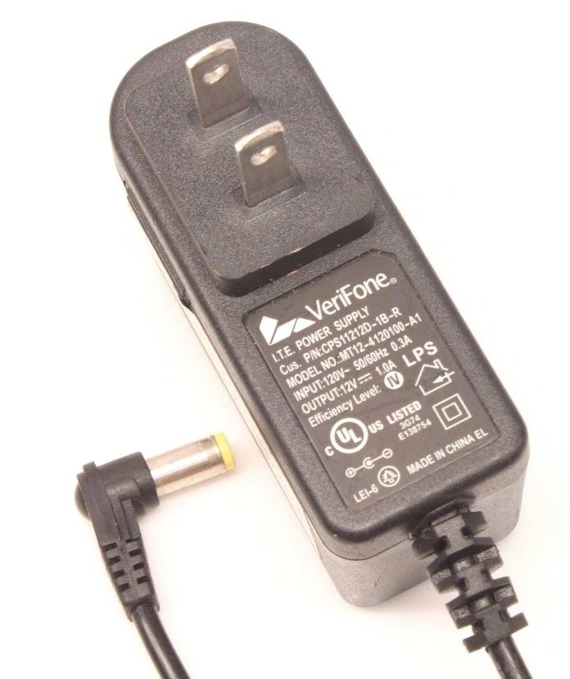 Brand New VeriFone MT12-4120100-A1 CPS11212D-1B-R 12V 1.0A AC DC Power Supply Adapter Charger - Click Image to Close